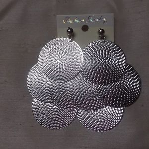 Silver tone earrings